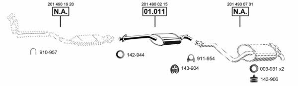 ME011365 Asmet Система выпуска отработаных газов