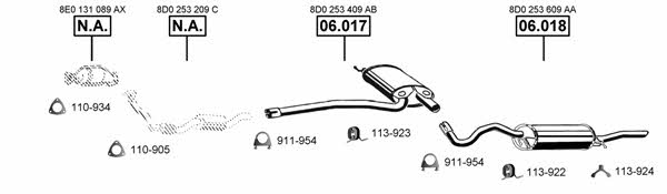 AU060135 Asmet Система выпуска отработаных газов