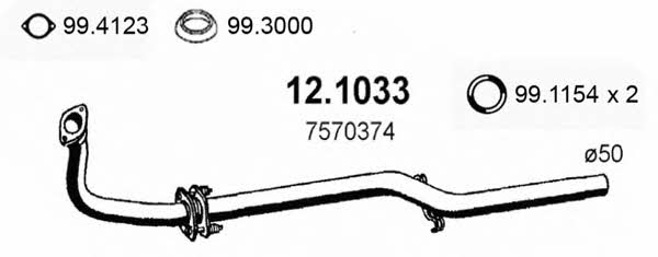  12.1033 Вихлопна труба 121033: Купити в Україні - Добра ціна на EXIST.UA!