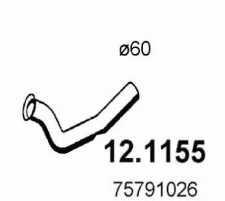 Asso 12.1155 Вихлопна труба 121155: Купити в Україні - Добра ціна на EXIST.UA!
