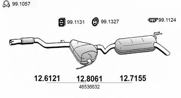  12.8061 Середній кінцевий глушник ОГ 128061: Купити в Україні - Добра ціна на EXIST.UA!
