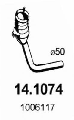 Asso 14.1074 Вихлопна труба 141074: Купити в Україні - Добра ціна на EXIST.UA!