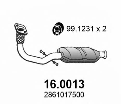 Asso 16.0013 Каталізатор 160013: Купити в Україні - Добра ціна на EXIST.UA!