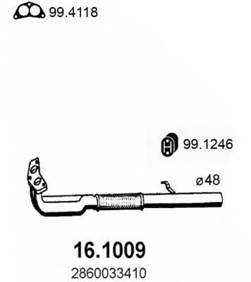  16.1009 Вихлопна труба 161009: Купити в Україні - Добра ціна на EXIST.UA!