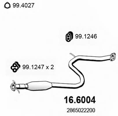 Asso 16.6004 Глушник, середня частина 166004: Купити в Україні - Добра ціна на EXIST.UA!