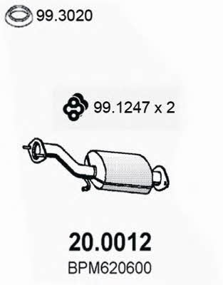 Asso 20.0012 Каталізатор 200012: Купити в Україні - Добра ціна на EXIST.UA!