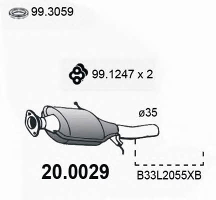 Asso 20.0029 Каталізатор 200029: Купити в Україні - Добра ціна на EXIST.UA!