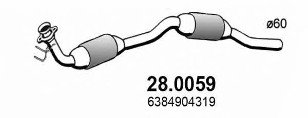 Asso 28.0059 Каталізатор 280059: Купити в Україні - Добра ціна на EXIST.UA!