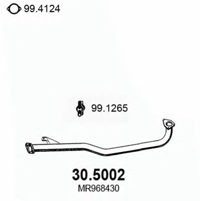 Asso 30.5002 Вихлопна труба 305002: Купити в Україні - Добра ціна на EXIST.UA!