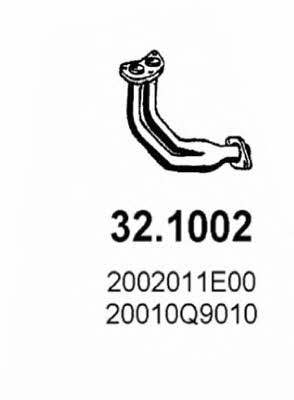 Asso 32.1002 Вихлопна труба 321002: Купити в Україні - Добра ціна на EXIST.UA!
