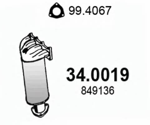 Каталитический конвертер Opel Corsa D (Опель Корса Д): 340019 Asso Катализатор