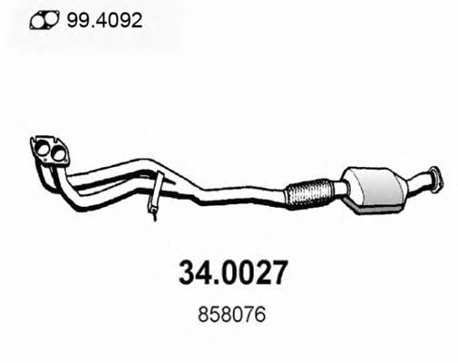 Asso 34.0027 Каталізатор 340027: Купити в Україні - Добра ціна на EXIST.UA!