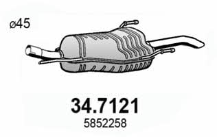 Asso 34.7121 Глушник, задня частина 347121: Купити в Україні - Добра ціна на EXIST.UA!