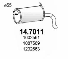 Asso 14.7011 Глушник, задня частина 147011: Купити в Україні - Добра ціна на EXIST.UA!