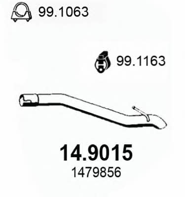 Asso 14.9015 Вихлопна труба 149015: Купити в Україні - Добра ціна на EXIST.UA!