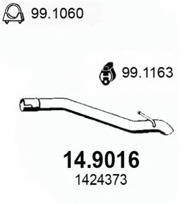 Asso 14.9016 Вихлопна труба 149016: Приваблива ціна - Купити в Україні на EXIST.UA!