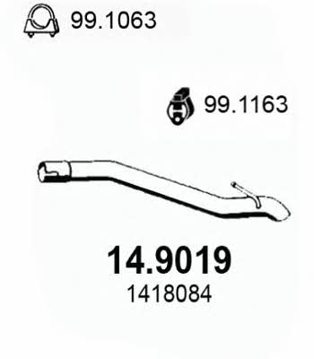 Asso 14.9019 Вихлопна труба 149019: Купити в Україні - Добра ціна на EXIST.UA!