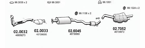 Asso ART0025 Система випуску відпрацьованих газів ART0025: Купити в Україні - Добра ціна на EXIST.UA!