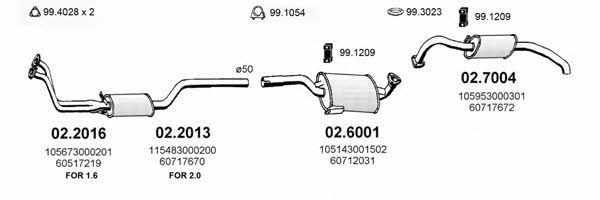Asso ART0100 Система випуску відпрацьованих газів ART0100: Приваблива ціна - Купити в Україні на EXIST.UA!