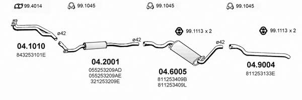 ART0198 Система випуску відпрацьованих газів ART0198: Купити в Україні - Добра ціна на EXIST.UA!
