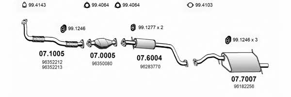 ART0571 Asso Система выпуска отработаных газов