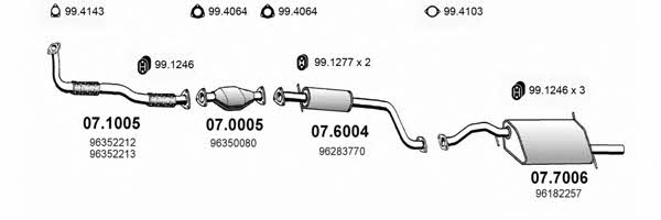 ART0573 Asso Система выпуска отработаных газов