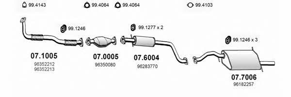  ART0574 Система випуску відпрацьованих газів ART0574: Купити в Україні - Добра ціна на EXIST.UA!