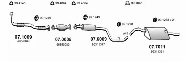 ART0577 Asso Система выпуска отработаных газов