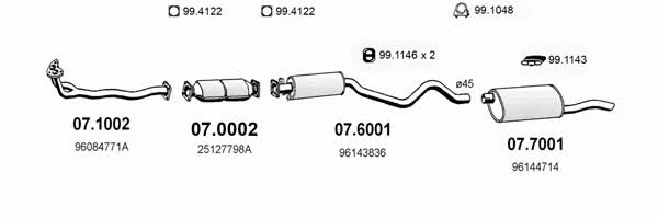  ART0584 Система випуску відпрацьованих газів ART0584: Купити в Україні - Добра ціна на EXIST.UA!