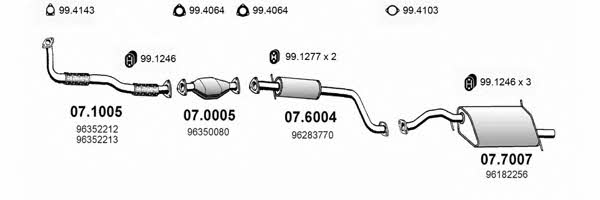 ART0590 Asso Система выпуска отработаных газов