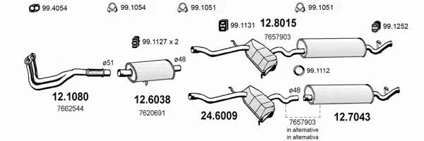 Asso ART0661 Система випуску відпрацьованих газів ART0661: Купити в Україні - Добра ціна на EXIST.UA!