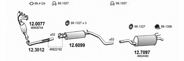 Asso ART0766 Система випуску відпрацьованих газів ART0766: Купити в Україні - Добра ціна на EXIST.UA!