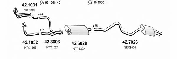  ART1345 Система випуску відпрацьованих газів ART1345: Купити в Україні - Добра ціна на EXIST.UA!