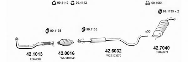 Asso ART1350 Система випуску відпрацьованих газів ART1350: Приваблива ціна - Купити в Україні на EXIST.UA!