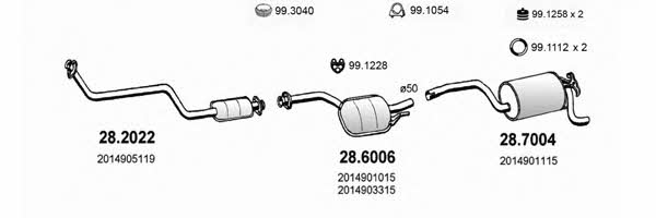 Asso ART1363 Система випуску відпрацьованих газів ART1363: Купити в Україні - Добра ціна на EXIST.UA!