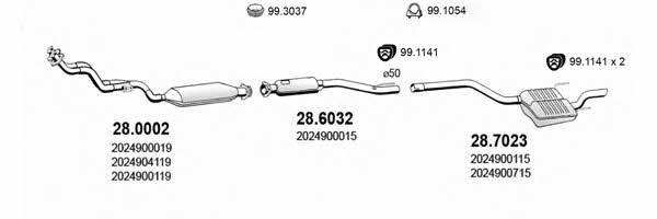 ART1376 Asso Система выпуска отработаных газов