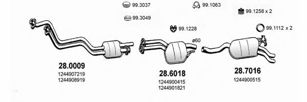 ART1417 Asso Система выпуска отработаных газов
