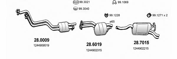 ART1418 Asso Система выпуска отработаных газов