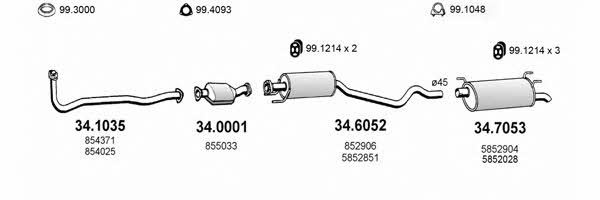 Asso ART1566 Система випуску відпрацьованих газів ART1566: Купити в Україні - Добра ціна на EXIST.UA!