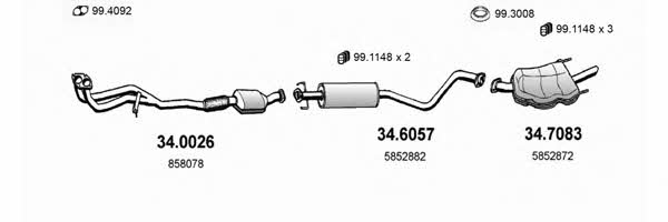  ART1625 Система випуску відпрацьованих газів ART1625: Купити в Україні - Добра ціна на EXIST.UA!