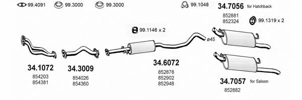 Asso ART1641 Система випуску відпрацьованих газів ART1641: Купити в Україні - Добра ціна на EXIST.UA!