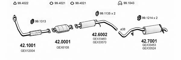 Asso ART2178 Система випуску відпрацьованих газів ART2178: Купити в Україні - Добра ціна на EXIST.UA!