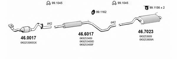 ART2293 Asso Система выпуска отработаных газов
