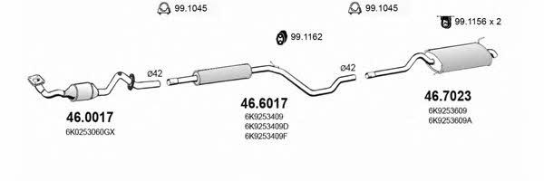 ART2294 Asso Система выпуска отработаных газов
