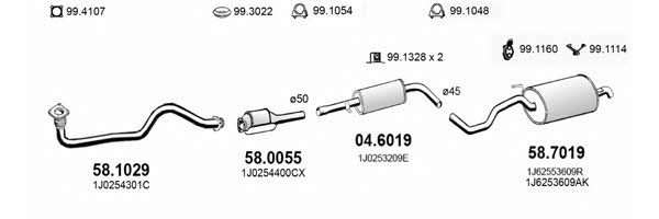 Asso ART2295 Система випуску відпрацьованих газів ART2295: Приваблива ціна - Купити в Україні на EXIST.UA!