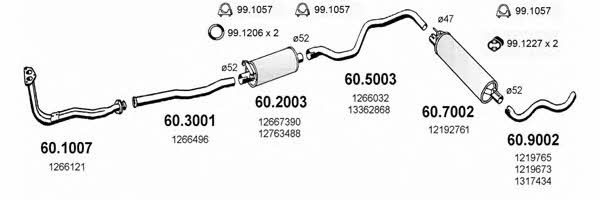  ART2449 Система випуску відпрацьованих газів ART2449: Купити в Україні - Добра ціна на EXIST.UA!