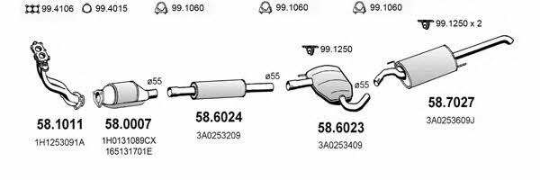 ART2543 Asso Система випуску відпрацьованих газів
