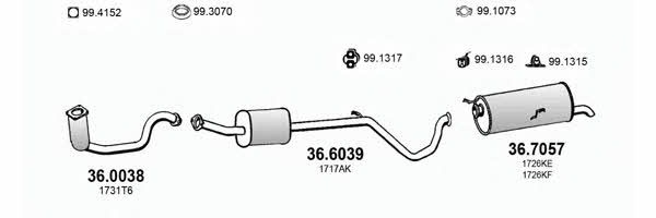 ART2783 Asso Система випуску відпрацьованих газів