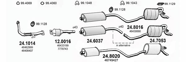 Asso ART2893 Система випуску відпрацьованих газів ART2893: Купити в Україні - Добра ціна на EXIST.UA!