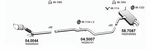 ART2946 Asso Система выпуска отработаных газов